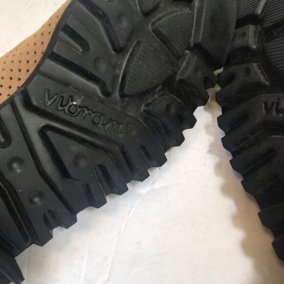 Ron White Oxford Laces Shoe Slide Suede Leather Tan Vibram Sneaker Platform 9.5 - Picture 10 of 14